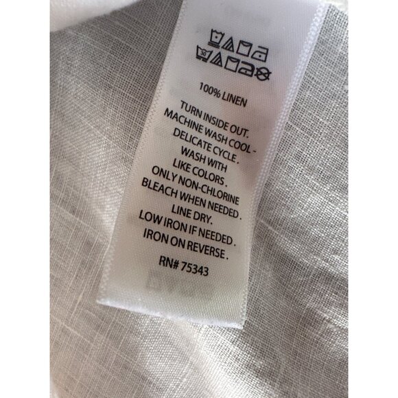 Sigrid Olsen Womens Sleeveless White Tunic Top Linen Size L Coastal Minimalist - Picture 4 of 5